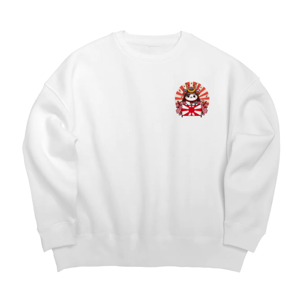 hikotakuの愛国猫 Big Crew Neck Sweatshirt