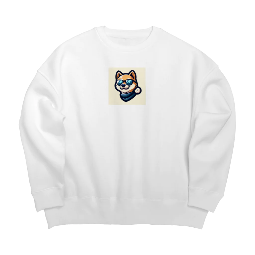 柴犬LOVEのスタイリッシュな柴犬マスコット Big Crew Neck Sweatshirt