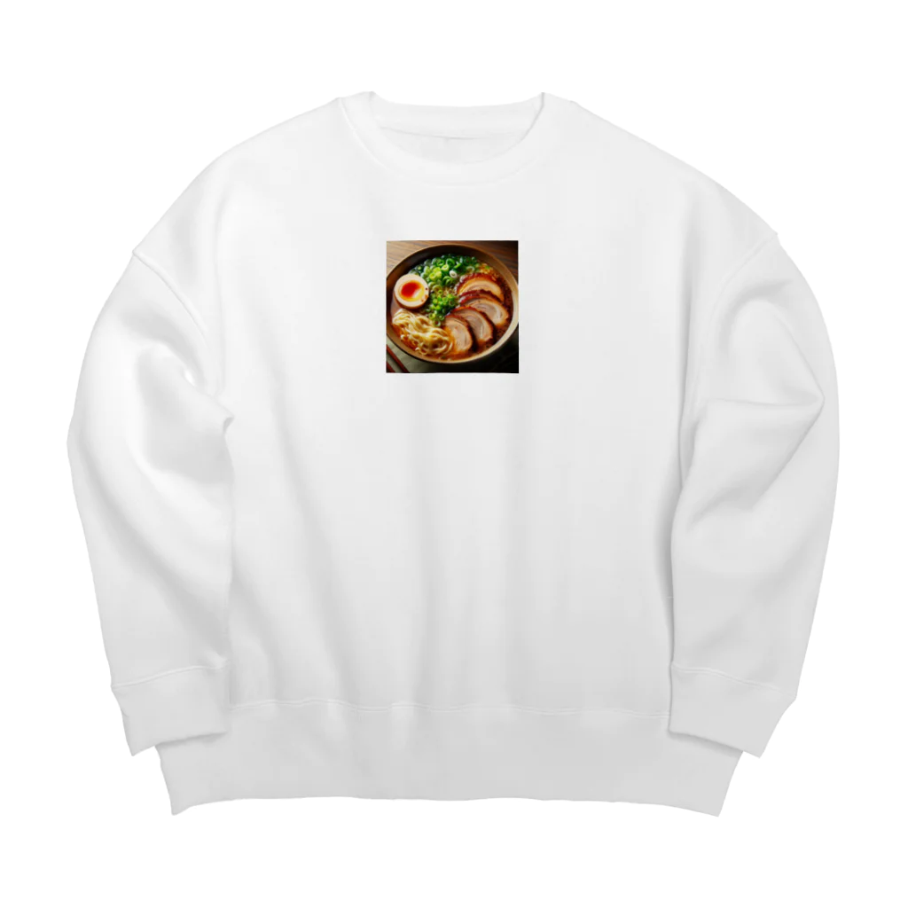 ザキ山の集え。ラーメン好きによるラーメングッズ Big Crew Neck Sweatshirt