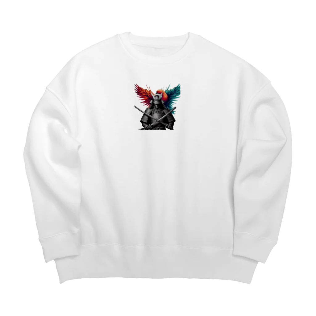 HECreaterの不死鳥と武士 Big Crew Neck Sweatshirt