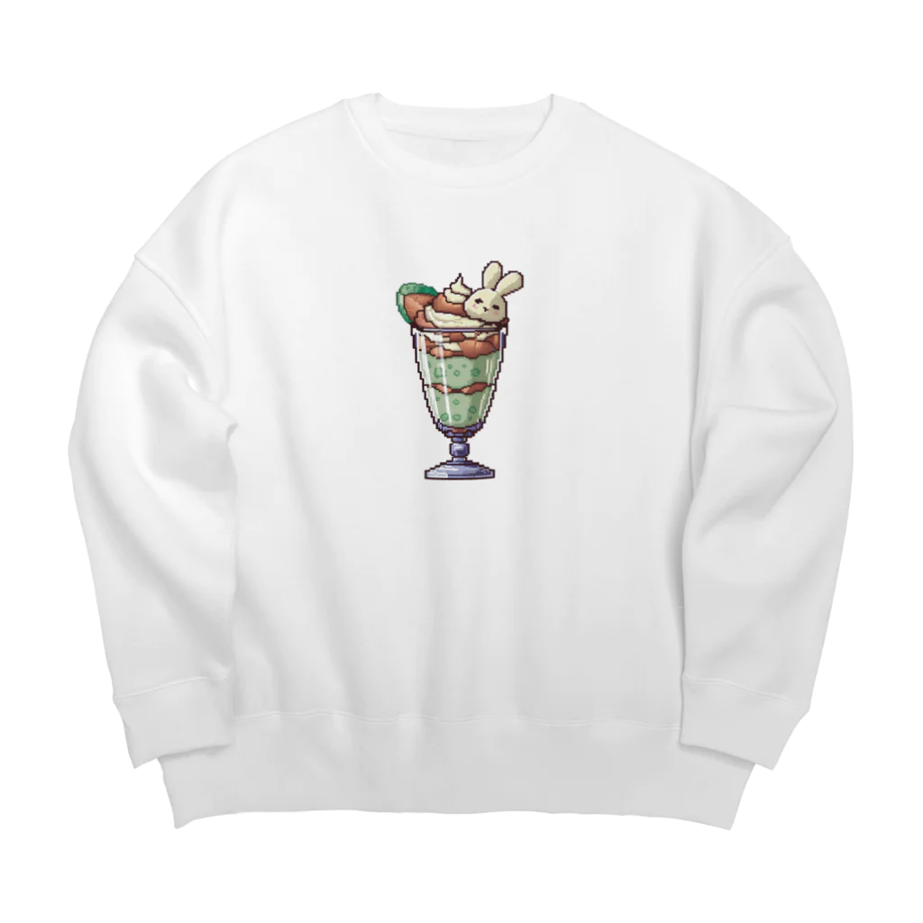 Msks-328772のうさうさぱふぇ　メロン味 Big Crew Neck Sweatshirt