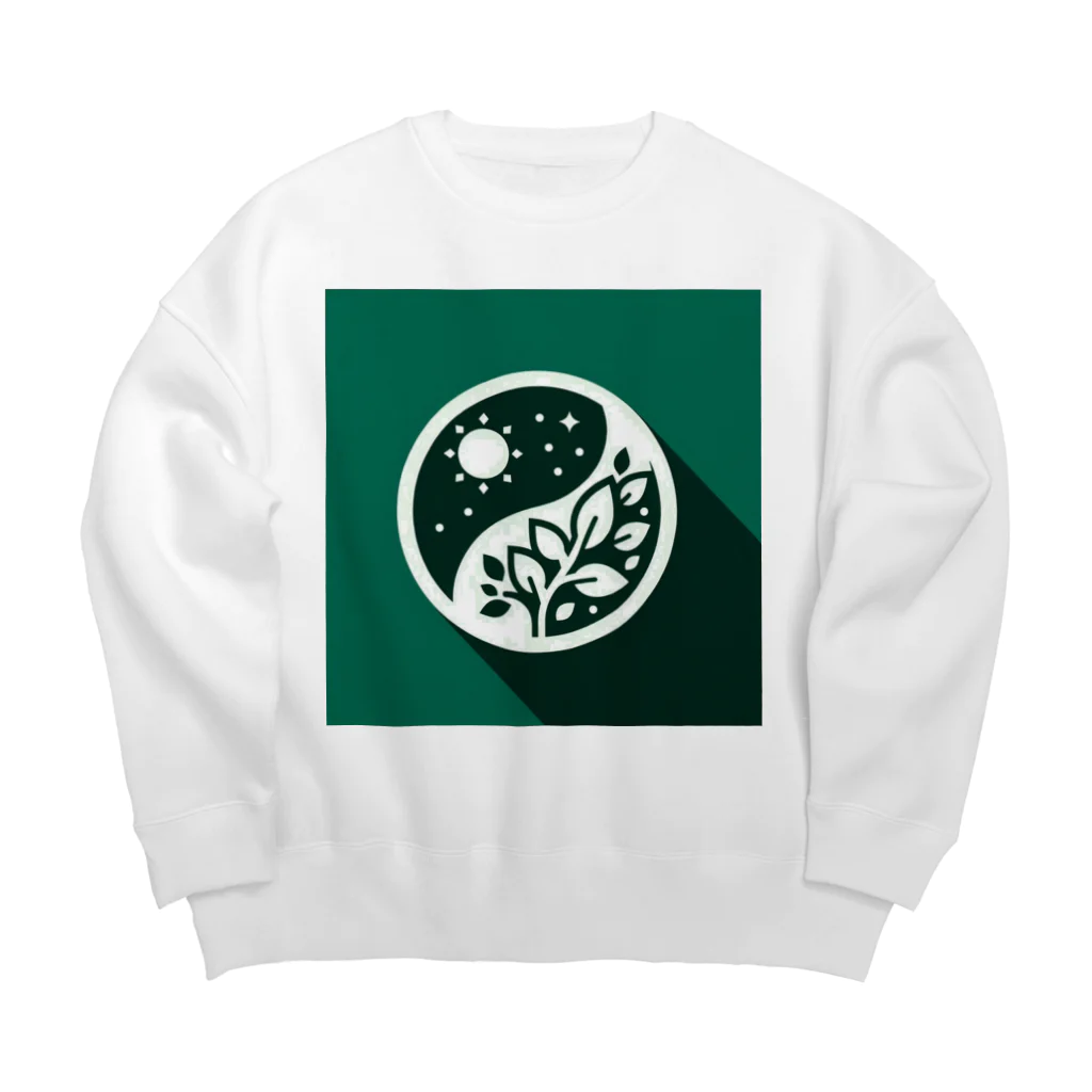 Qten369の地球を守ろう Big Crew Neck Sweatshirt