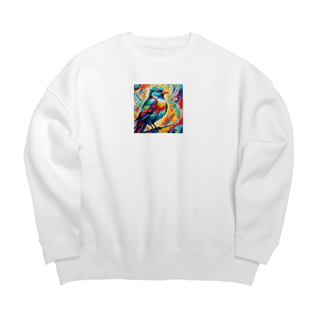 Hachi_Hachi_888のシマエナガ Big Crew Neck Sweatshirt