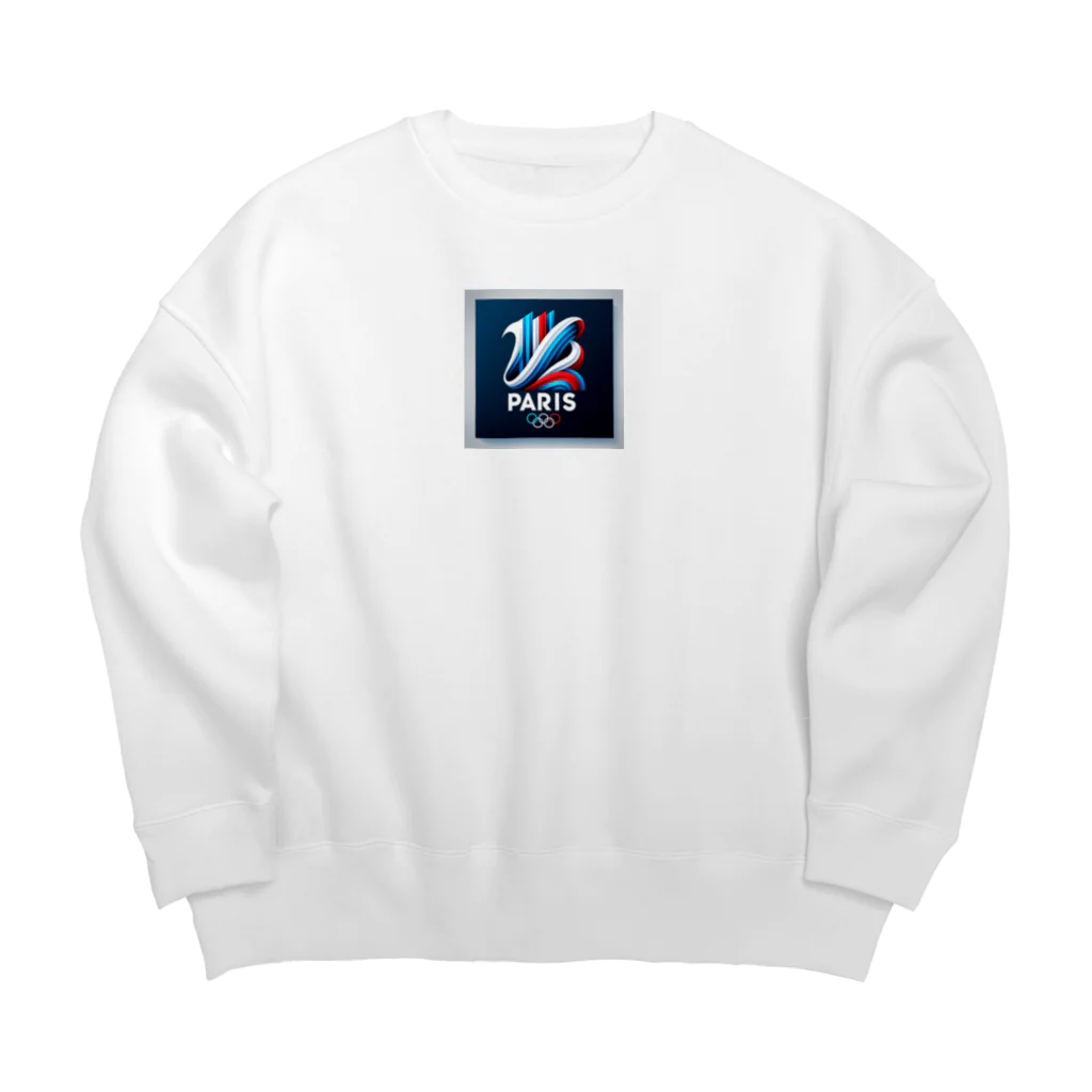 salashigeのパリ2024オリンピック イメージグッズ - スタイリッシュでエコな記念品 Big Crew Neck Sweatshirt