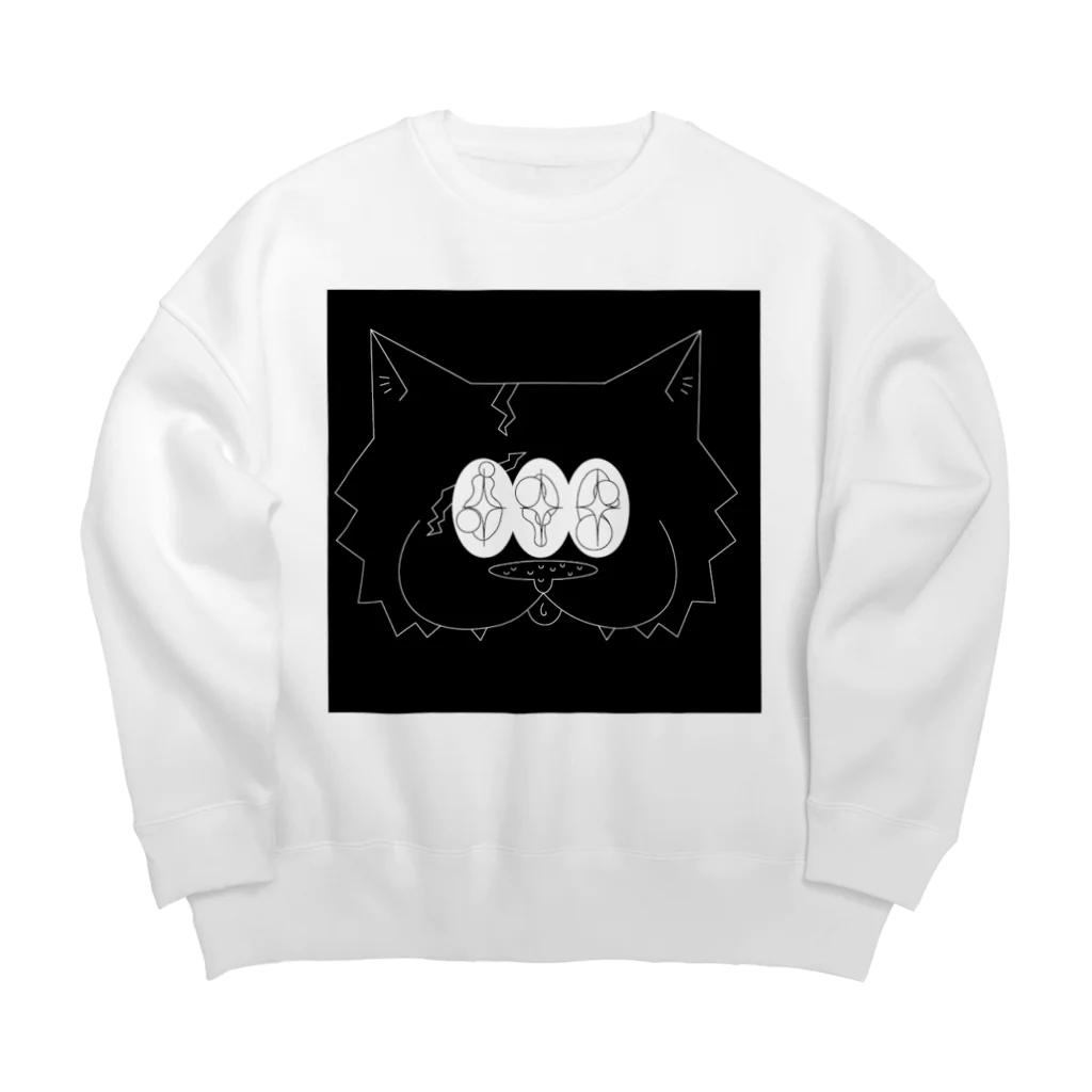 a-i-aのボスねこくん Big Crew Neck Sweatshirt