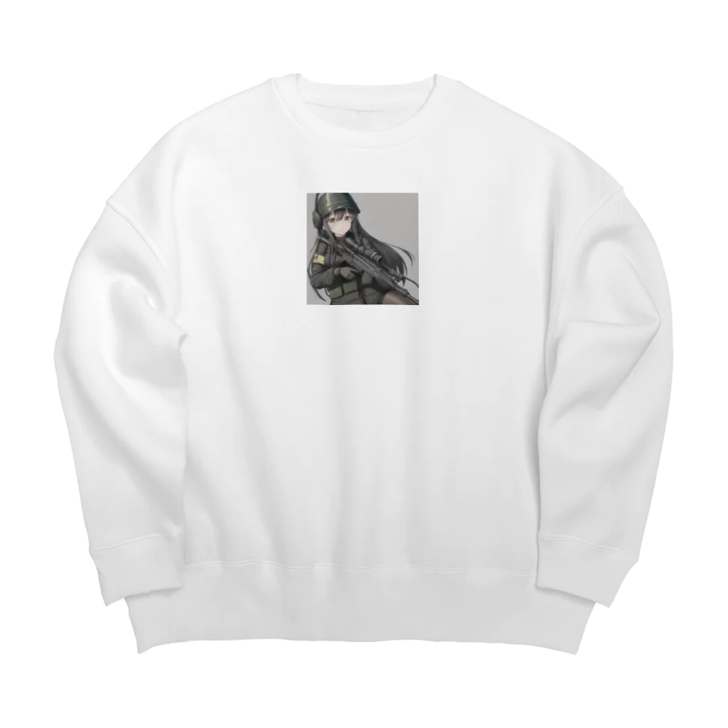 irwin00の戦う乙女シリーズ 黒瀬 かなた Big Crew Neck Sweatshirt