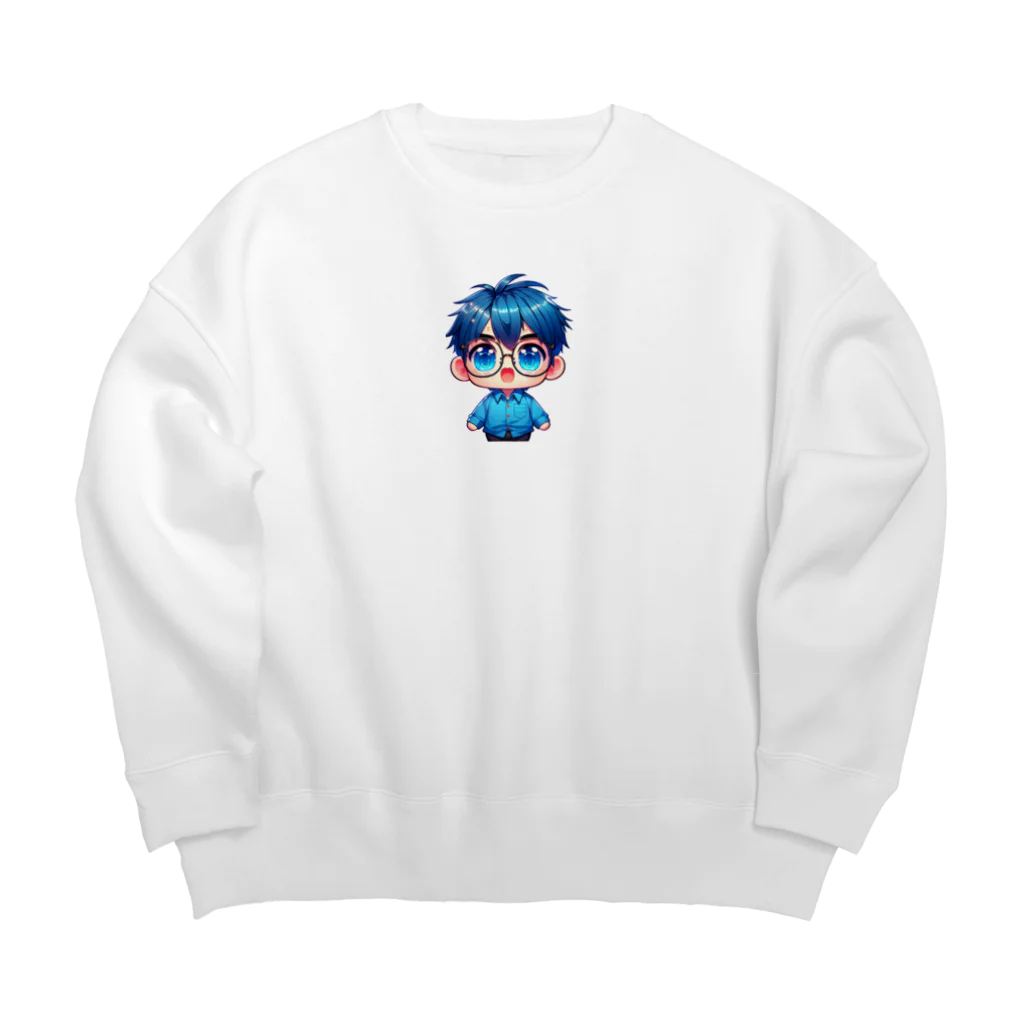 ちょいぽちゃシリーズ、旅行屋さんのちょいボチャ勇太くんキャラグッズ Big Crew Neck Sweatshirt