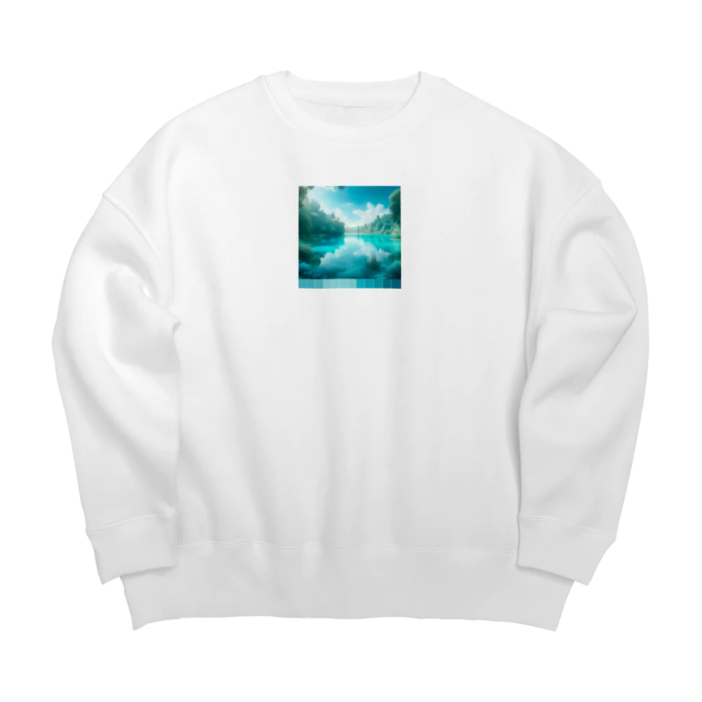 hana2ginの Almost Transparent Blue. Big Crew Neck Sweatshirt