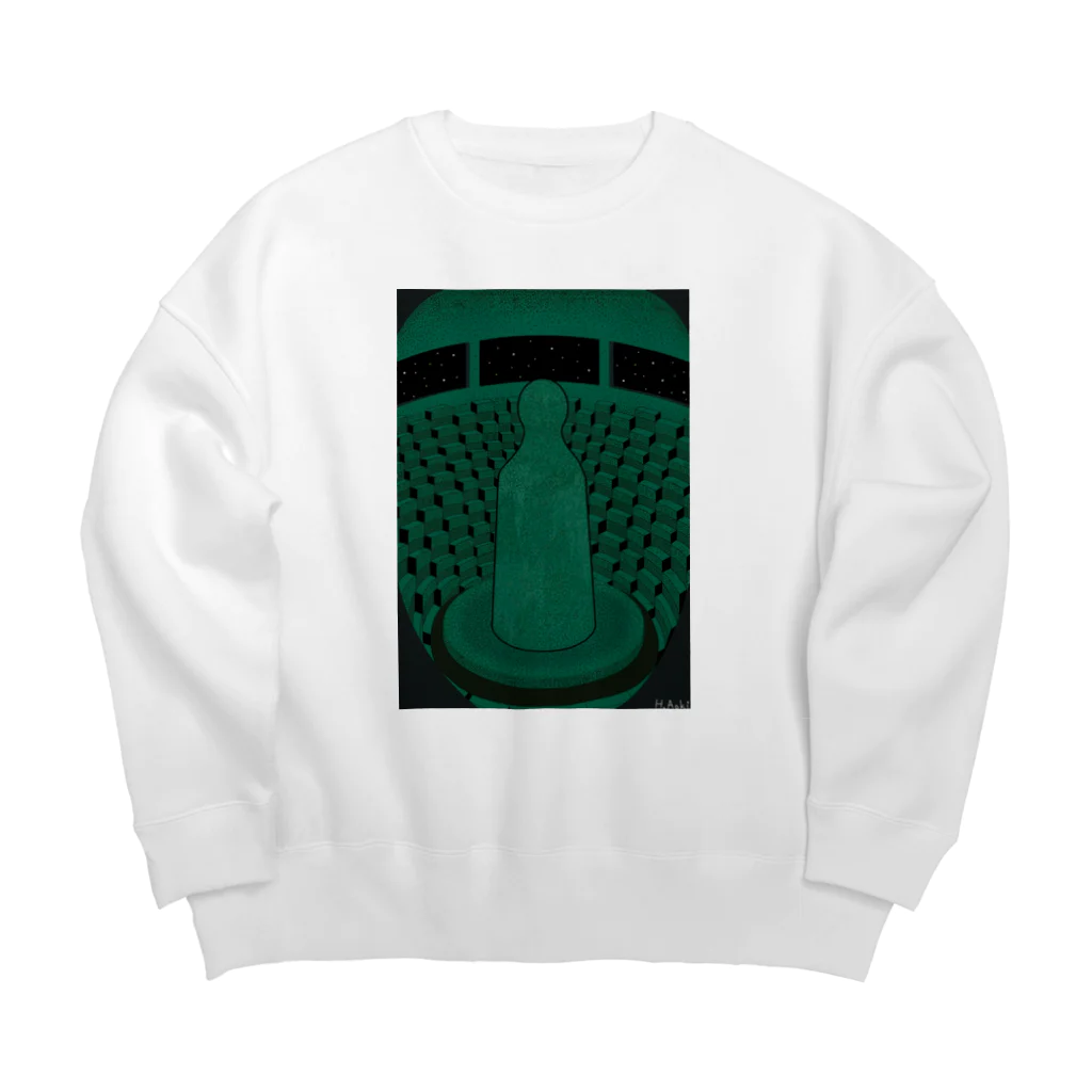 Noedewamaiの夜のコンクリート Big Crew Neck Sweatshirt