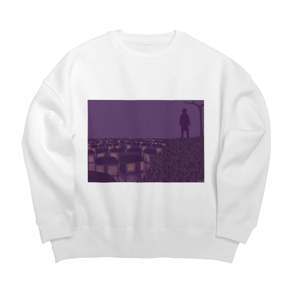 Noedewamaiの見下ろす街並み Big Crew Neck Sweatshirt