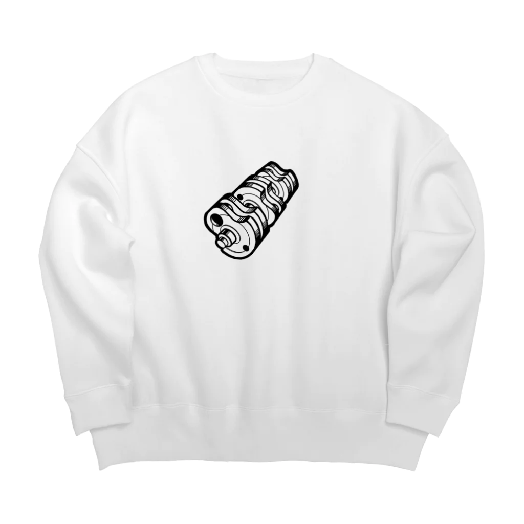 KAKUNIN TECH WEARABLEのCrankshaft Simple　（クランクシャフト_シンプル） Big Crew Neck Sweatshirt