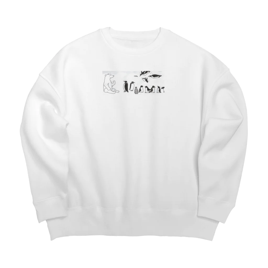 maru-marumochiの奇跡の再会 Big Crew Neck Sweatshirt