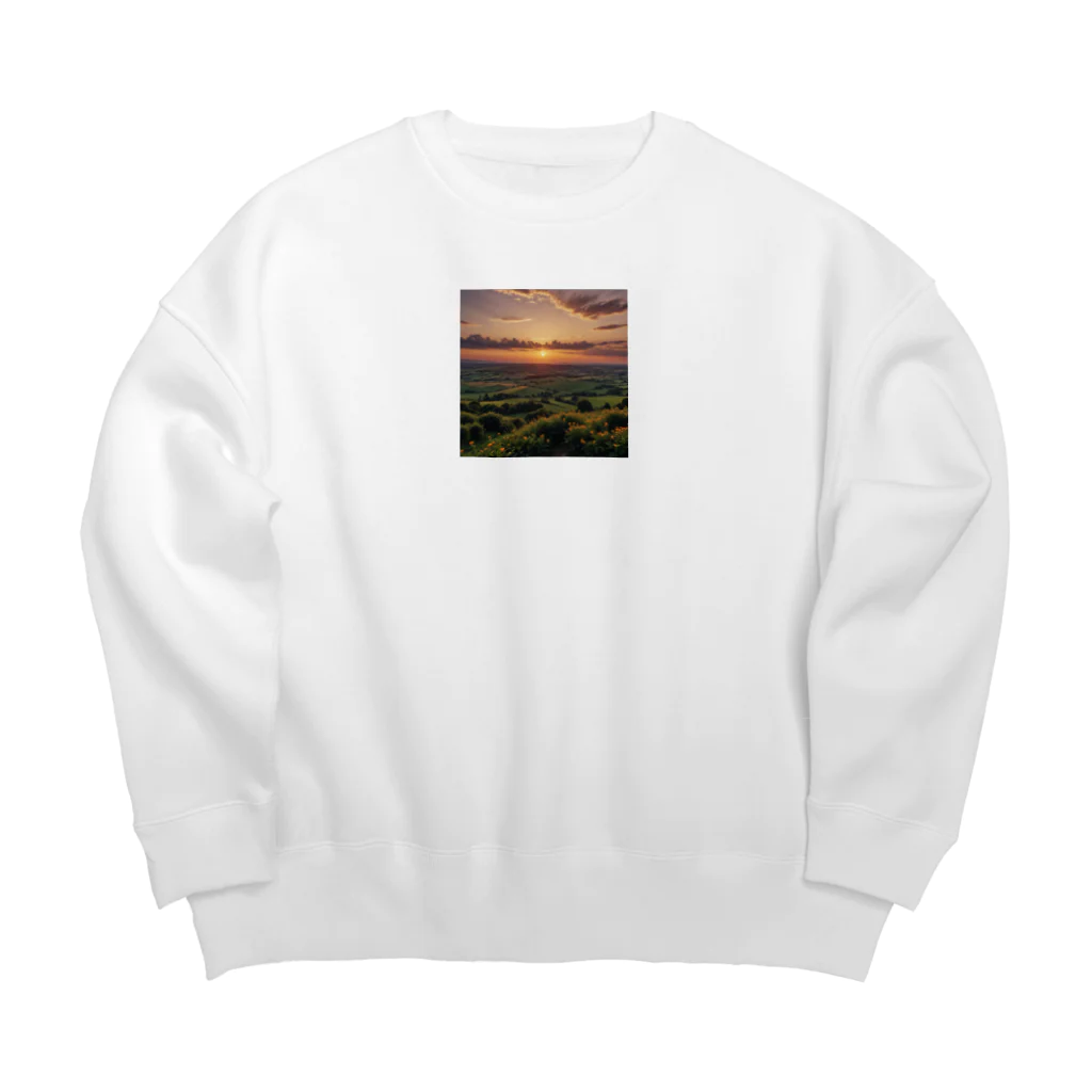 wassanwの日没の風景 Big Crew Neck Sweatshirt