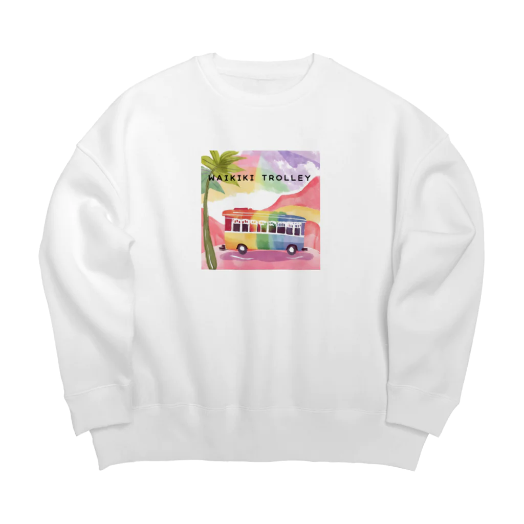 ハワイライフのWAIKIKI TROLLEY Big Crew Neck Sweatshirt