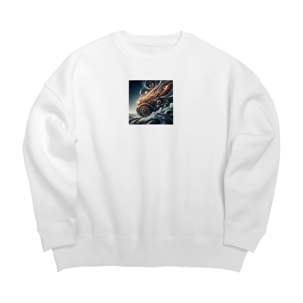 wワンダーワールドwの麒麟 Big Crew Neck Sweatshirt