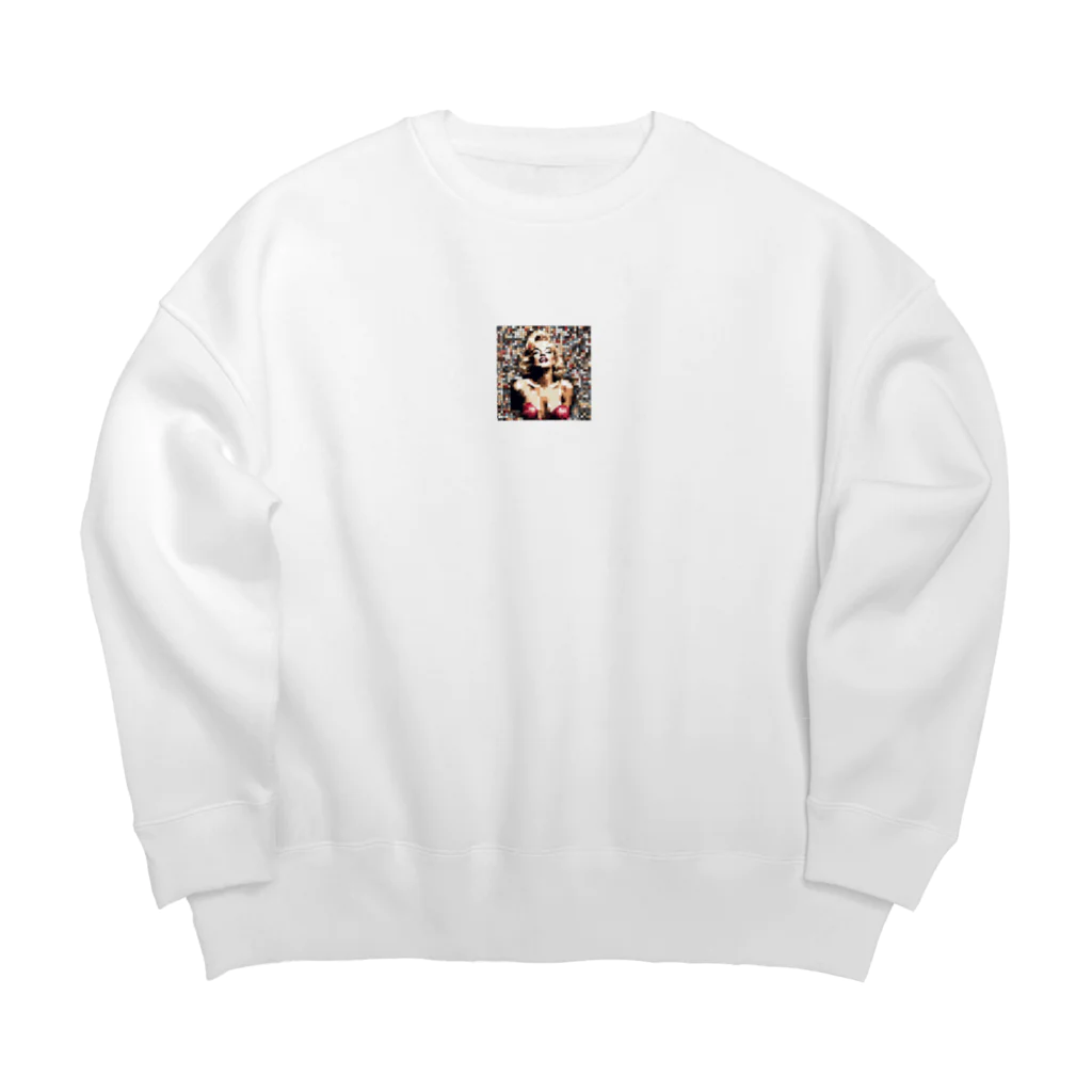 ninja-TbgM8oqsemjYのピクセルグラフィック Big Crew Neck Sweatshirt