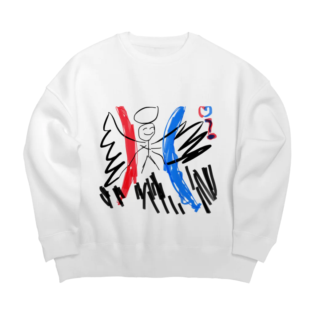 Yoiの堕天使くん Big Crew Neck Sweatshirt