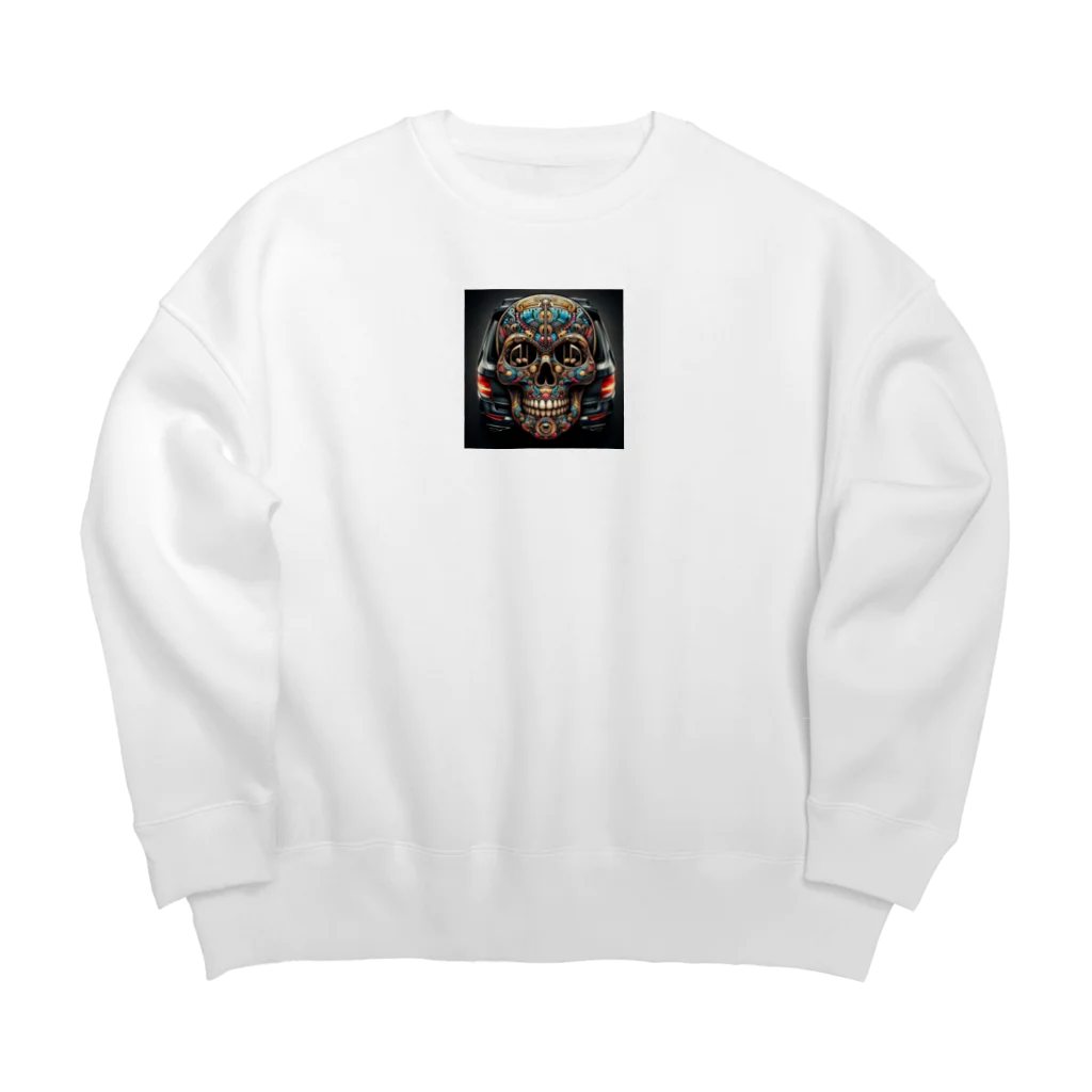 wワンダーワールドwのSKULL016 Big Crew Neck Sweatshirt