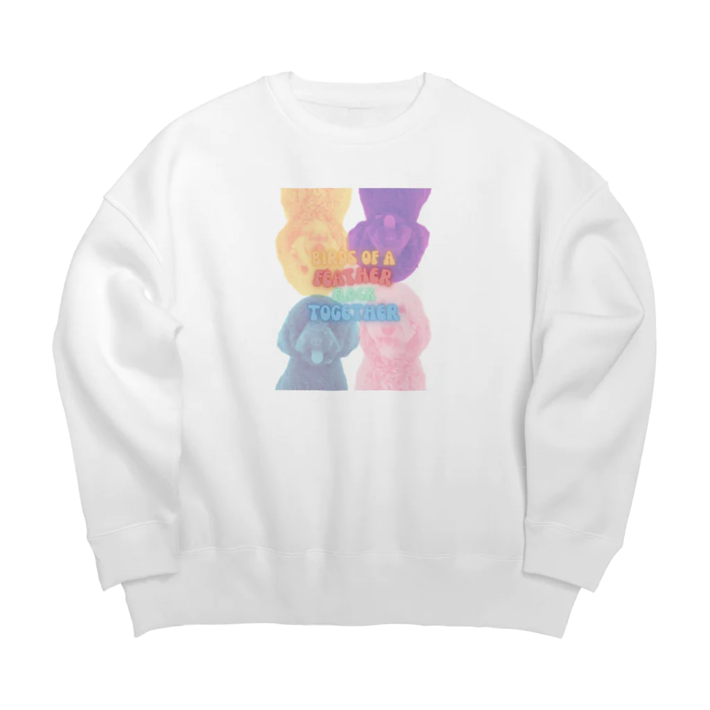 HeidiのRETRO-POP DOODLE DOGS  Big Crew Neck Sweatshirt