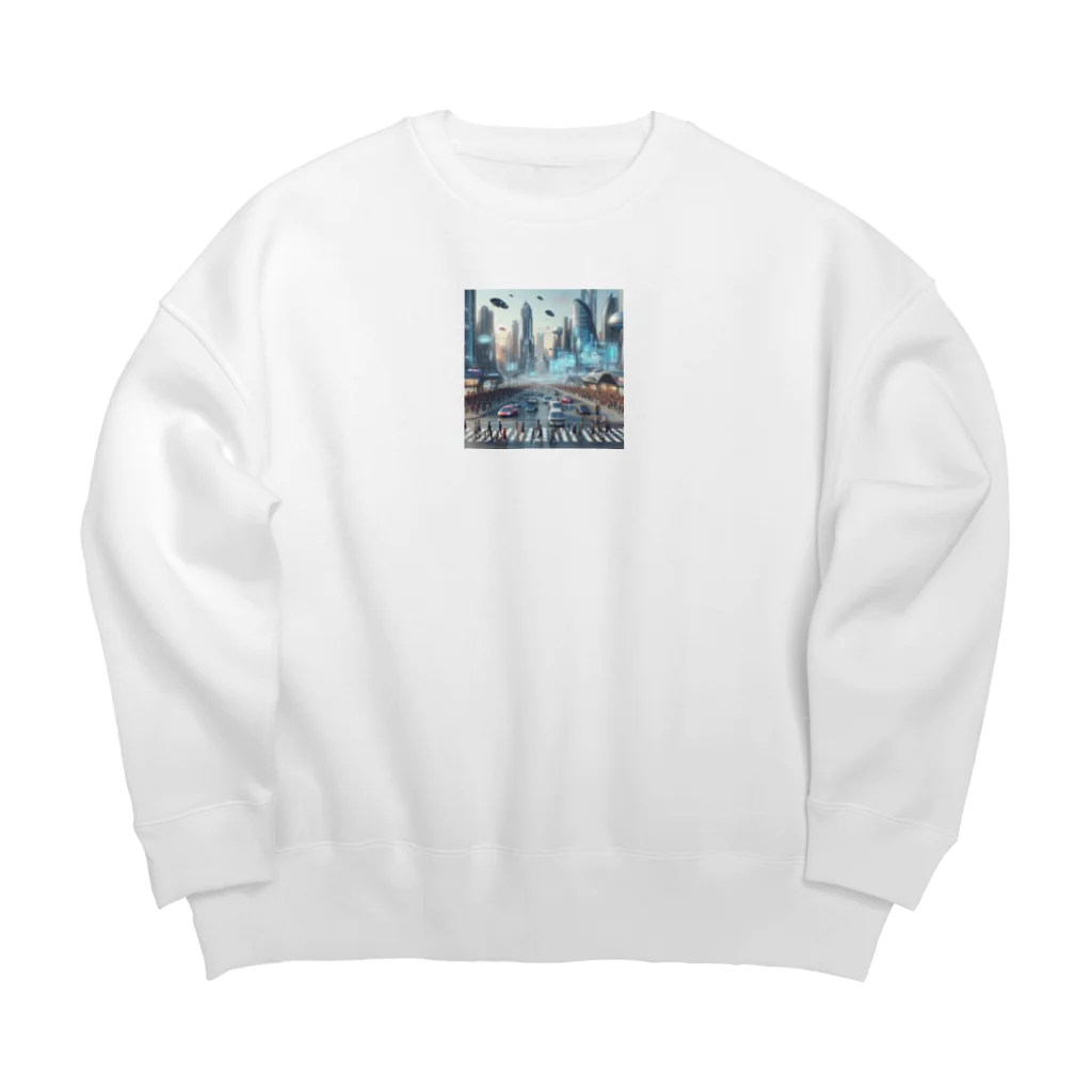 wワンダーワールドwの30世紀001 Big Crew Neck Sweatshirt