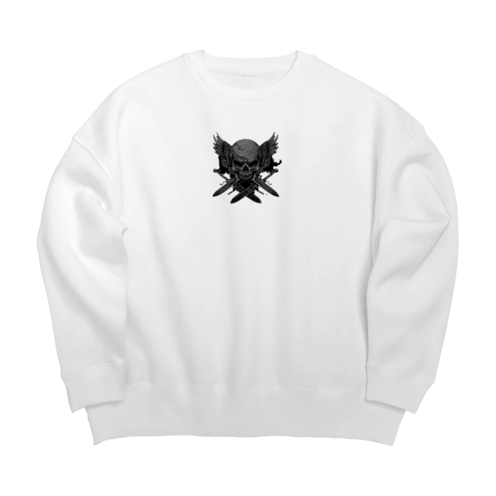 Shin〜HTのお店のドクロ切り抜き Big Crew Neck Sweatshirt