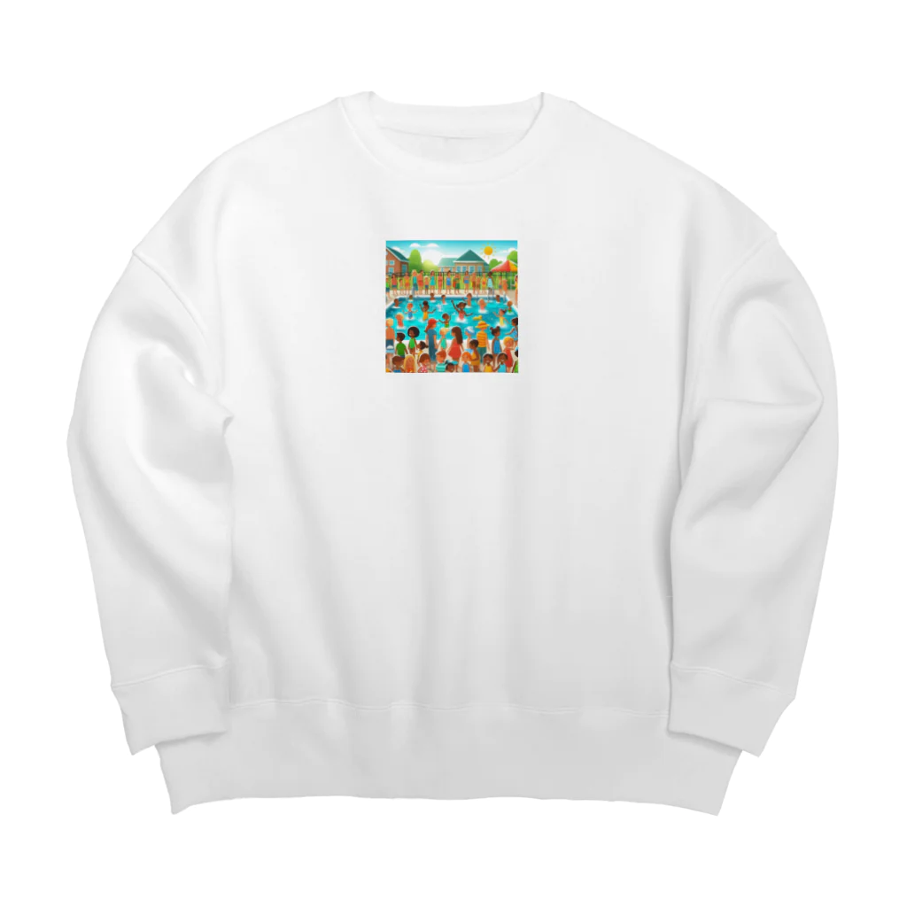 sallysanaのプールびらき Big Crew Neck Sweatshirt