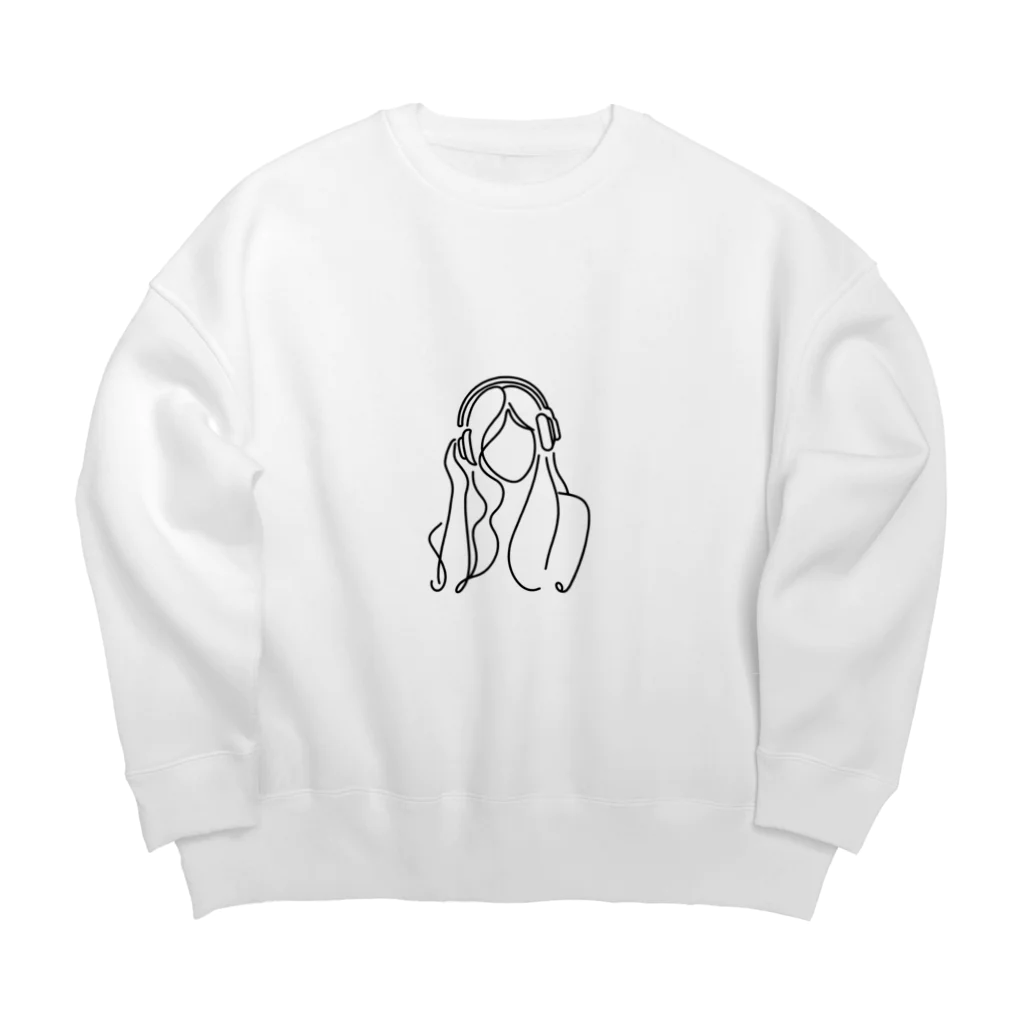 一筆書きアートの一筆書き風アート13 Big Crew Neck Sweatshirt