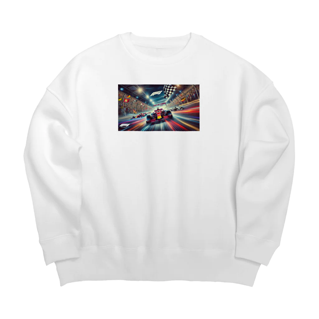 the blue seasonのスピードと興奮の頂点：フォーミュラ1レースの魅力 Big Crew Neck Sweatshirt