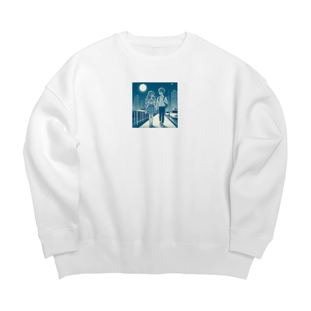 Towaの学校帰りに仲良く帰るカップル💕 Big Crew Neck Sweatshirt