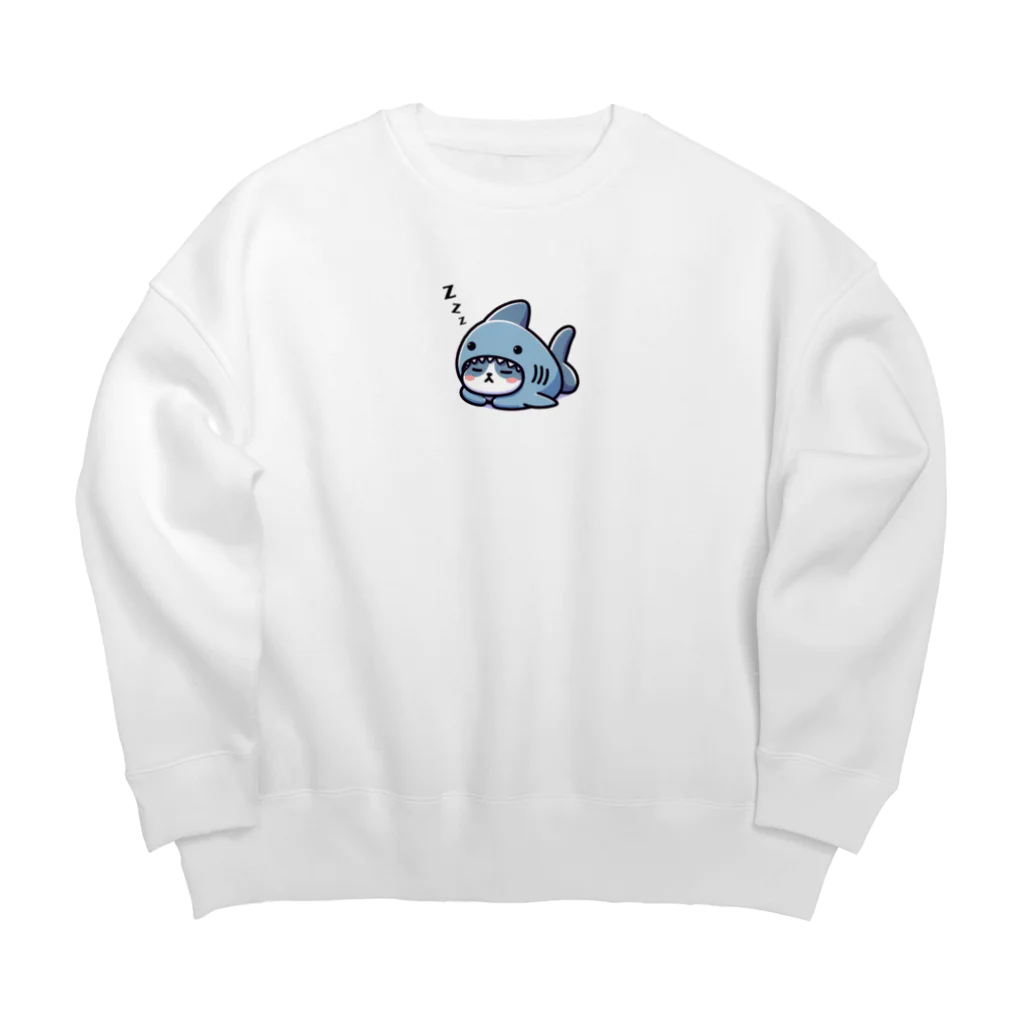 きぐるみあにまるず！のすやすや着ぐるみネコ Big Crew Neck Sweatshirt