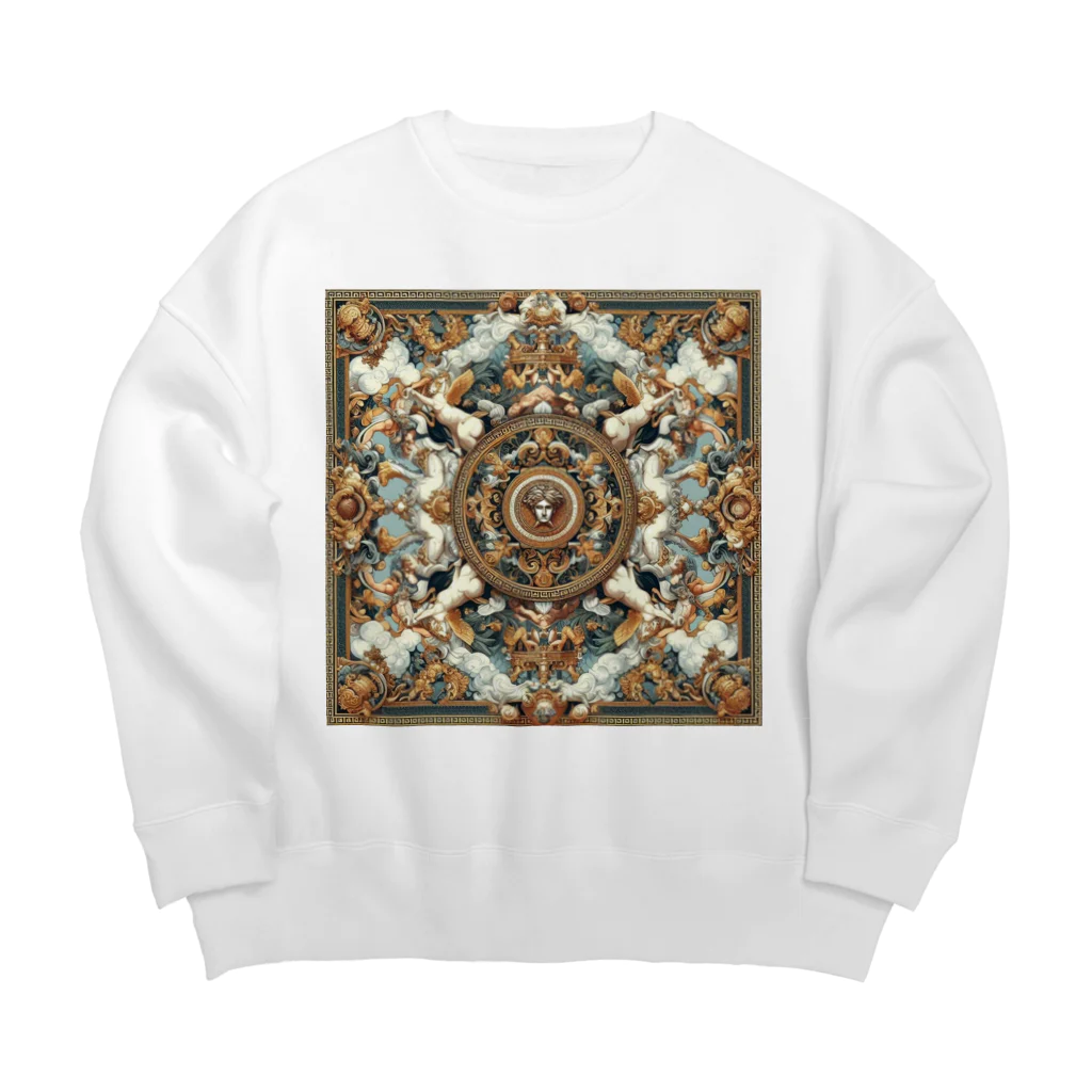 BABYLON  Channel　aiのルネサンス絵　バロック模様🖼️ Big Crew Neck Sweatshirt