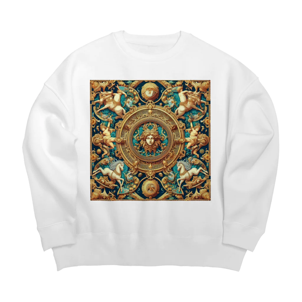 BABYLON  Channel　aiのRenaissance バロック模様　European Big Crew Neck Sweatshirt