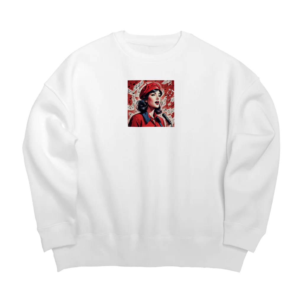 赤ペンギン@AIのメロディアスな情熱 Big Crew Neck Sweatshirt