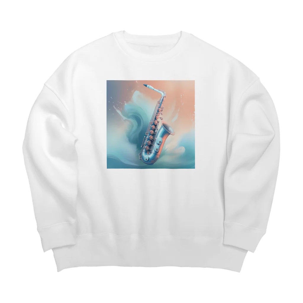 chan-takehaniのサファイアブルーの旋律 Big Crew Neck Sweatshirt