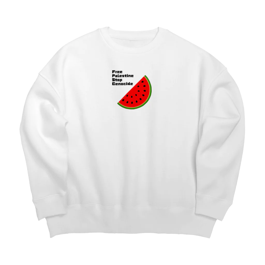 YOKOのFreePalestine StopGenocide Big Crew Neck Sweatshirt