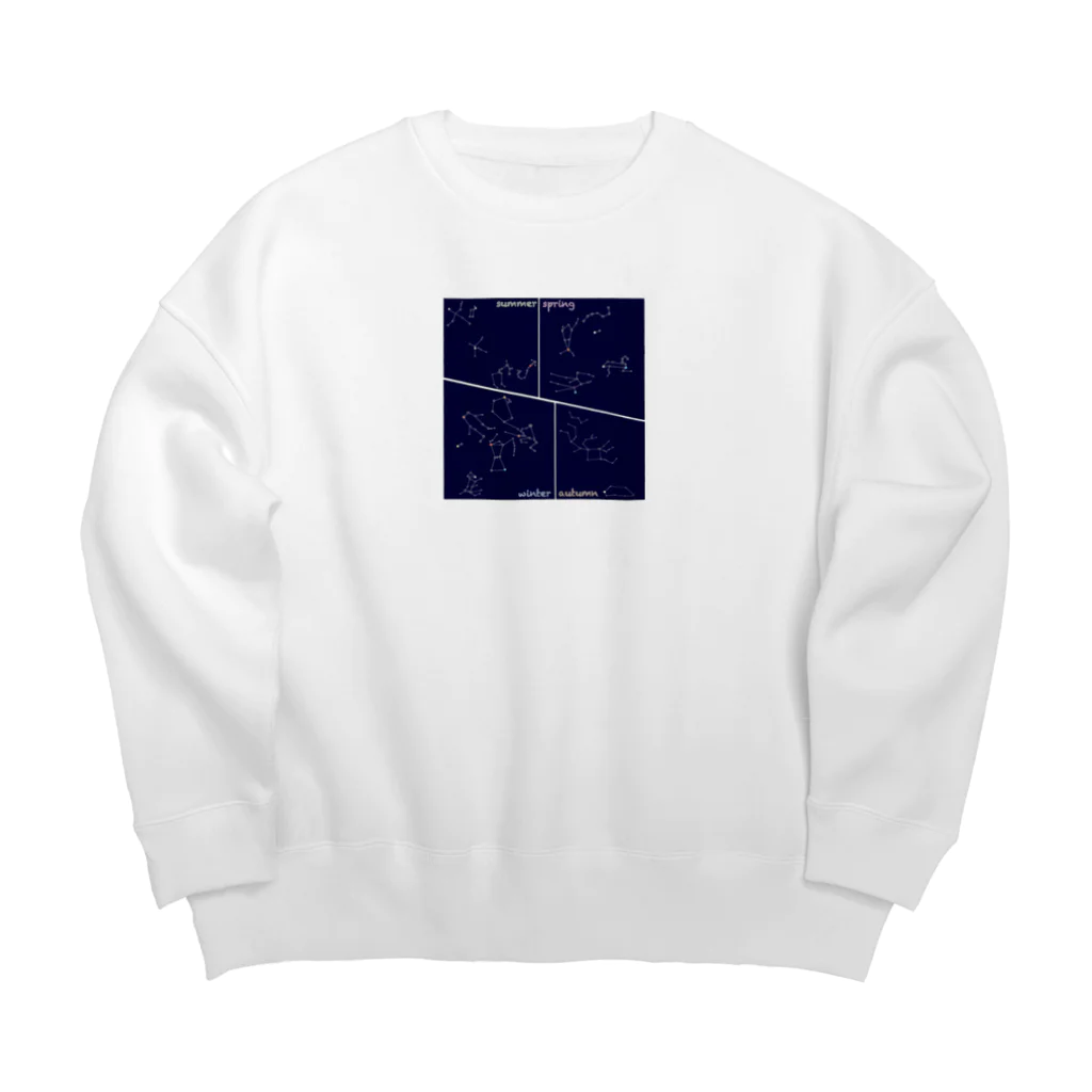 はるんるんの夜空を見上げて Big Crew Neck Sweatshirt