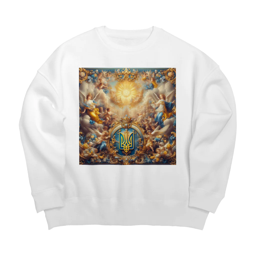 BABYLON  Channel　aiのRenaissance ウクライナ　天使　天国🔱🇺🇦 Big Crew Neck Sweatshirt