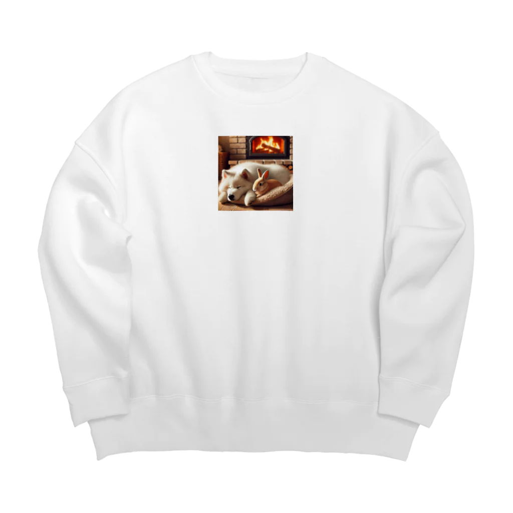 hachitaroのおやすみタイム Big Crew Neck Sweatshirt