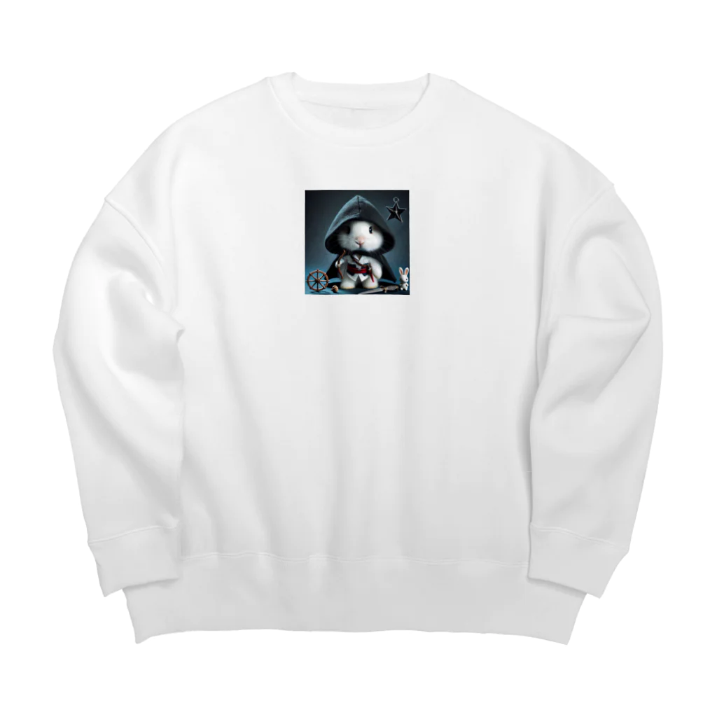 Kagaya Hiroshiのやんわりかわいい、でもどこかクールなうさぎ暗殺者 Big Crew Neck Sweatshirt