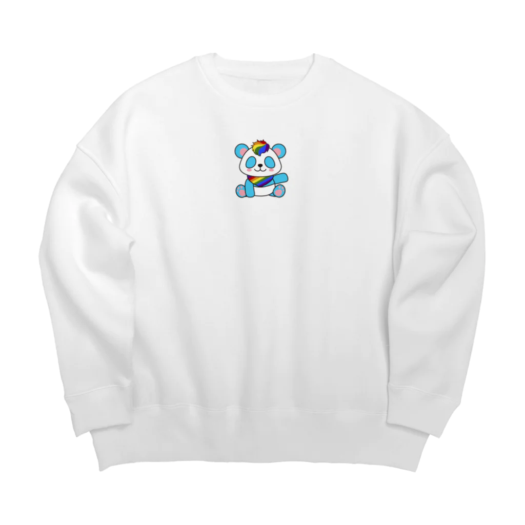 🏳️‍⚧️ 7oofのにじいろパンダ Big Crew Neck Sweatshirt