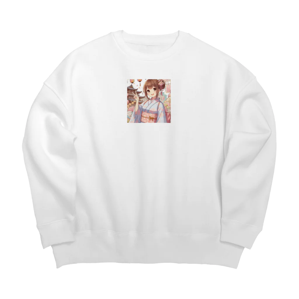 yukatagirlsのお祭り好きのＪＫ Big Crew Neck Sweatshirt