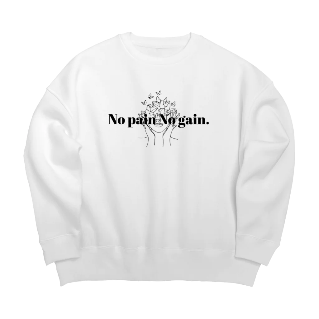 blueingreenのNo pain No gain. Big Crew Neck Sweatshirt