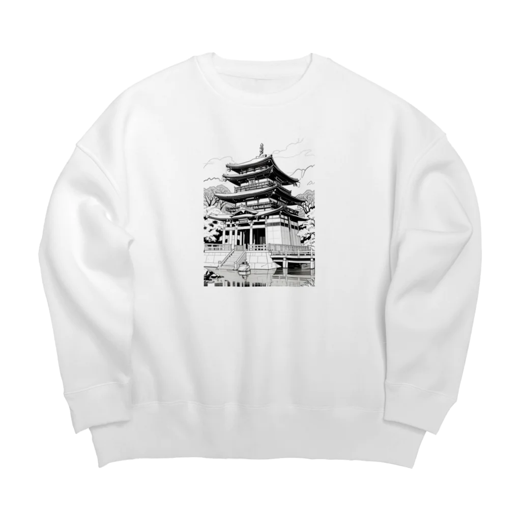 ZZRR12の和の風景 Big Crew Neck Sweatshirt