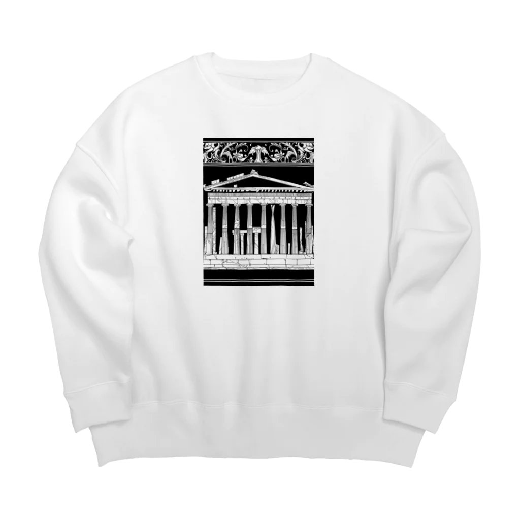 ZZRR12のギリシャの遺跡 Big Crew Neck Sweatshirt