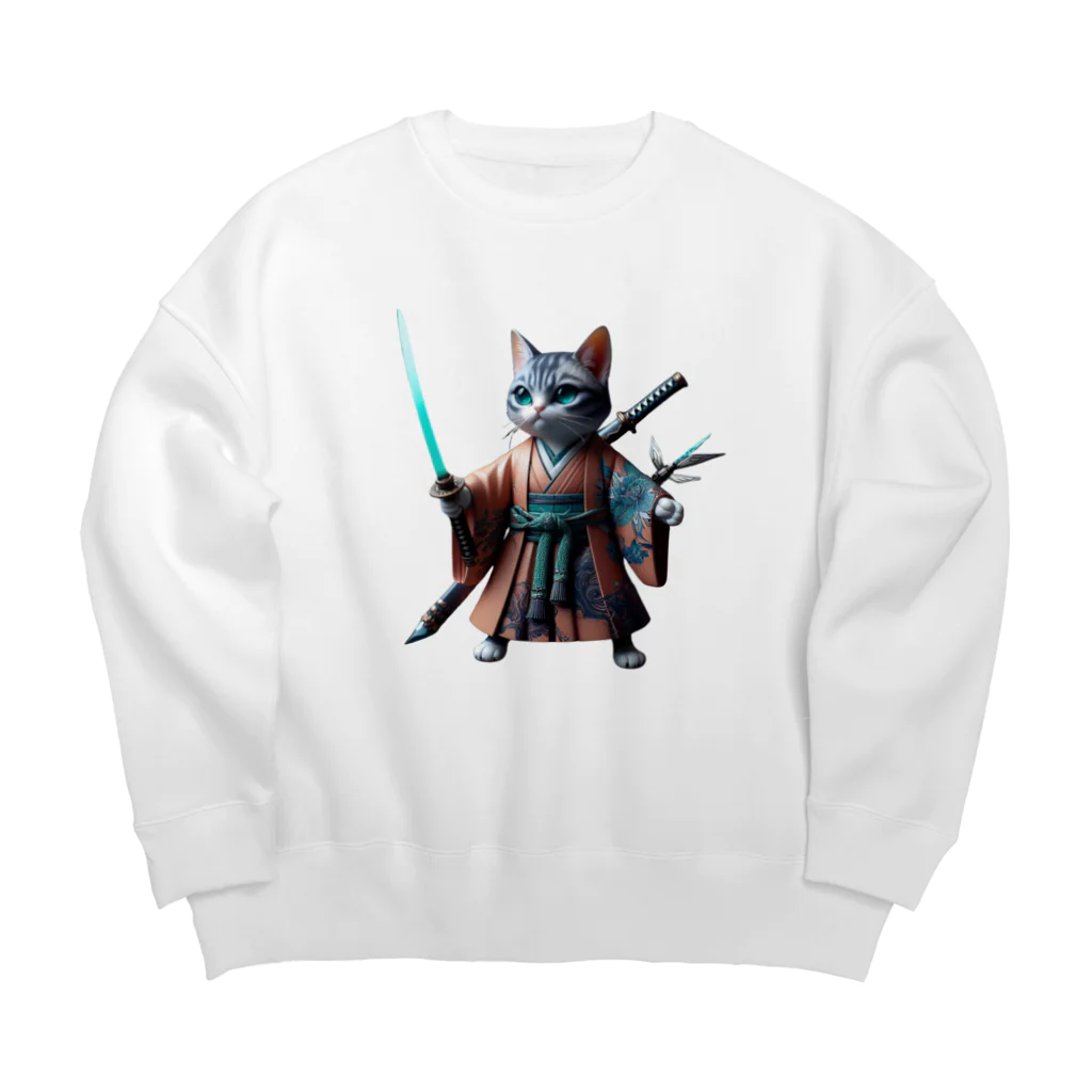 samuraicatのSamurai CAT Big Crew Neck Sweatshirt