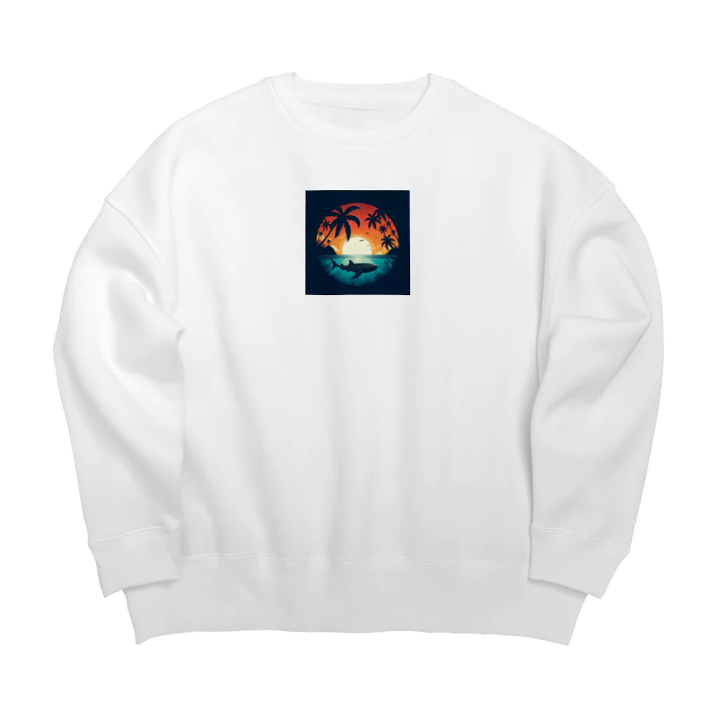 ココナッツアイランド©️のジンベイザメ Big Crew Neck Sweatshirt