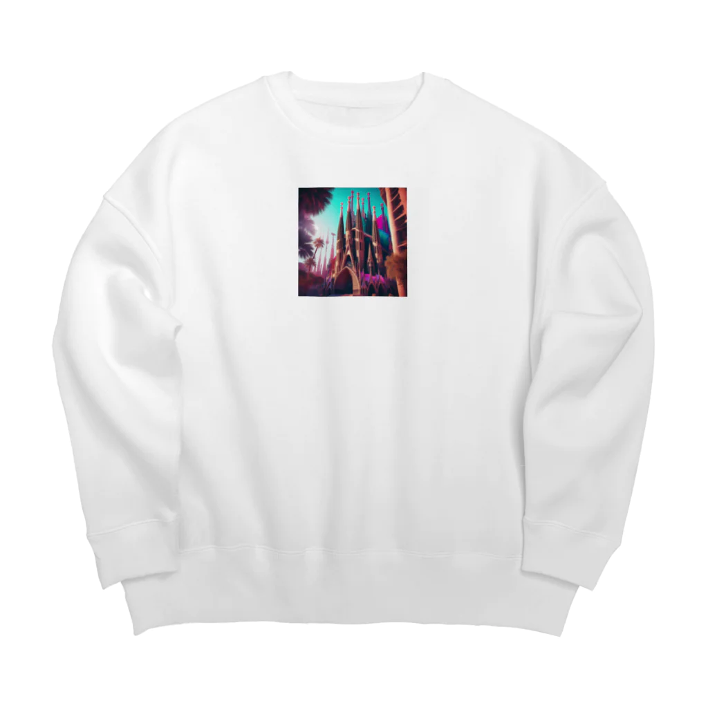 Saori_malaysiaのサクラダファミリア Big Crew Neck Sweatshirt