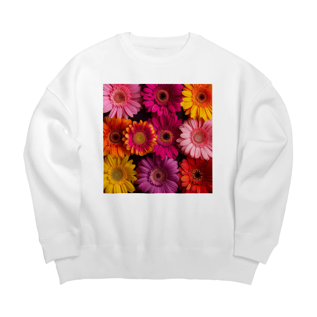 オンラインショップイエローリーフの色鮮やかな綺麗な花 Big Crew Neck Sweatshirt