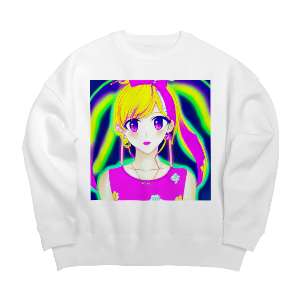 きゅぴきゅぴガールのきゅぴきゅぴ★金髪アイドル Big Crew Neck Sweatshirt