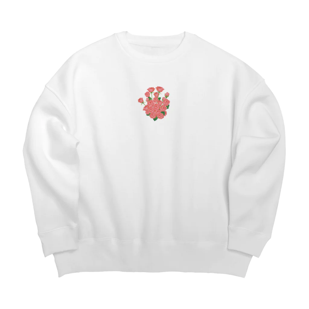 みさとの薔薇の花束 Big Crew Neck Sweatshirt